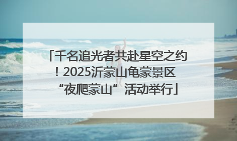 千名追光者共赴星空之约！2025沂蒙山龟蒙景区“夜爬蒙山”活动举行