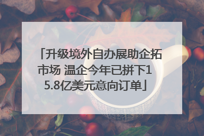 升级境外自办展助企拓市场 温企今年已拼下15.8亿美元意向订单