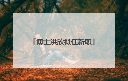 博士洪欣拟任新职