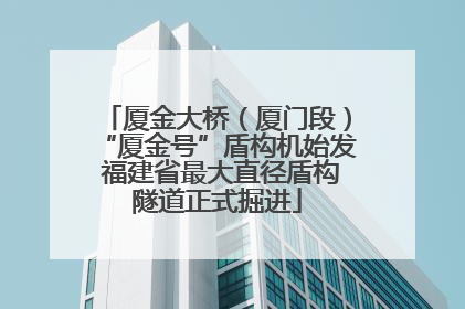 厦金大桥（厦门段）“厦金号”盾构机始发 福建省最大直径盾构隧道正式掘进