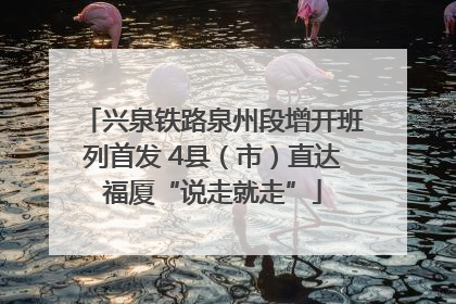 兴泉铁路泉州段增开班列首发 4县（市）直达福厦“说走就走”