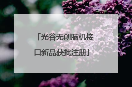 光谷无创脑机接口新品获批注册