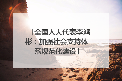 全国人大代表李鸿彬：加强社会支持体系规范化建设