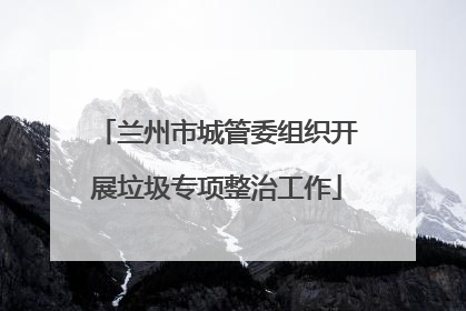 兰州市城管委组织开展垃圾专项整治工作