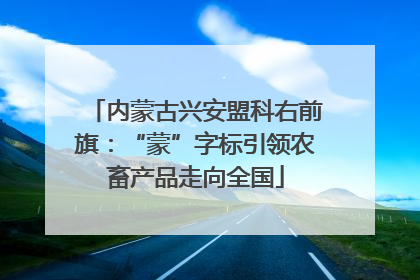 内蒙古兴安盟科右前旗：“蒙”字标引领农畜产品走向全国