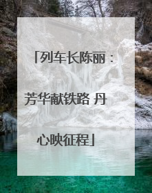 列车长陈丽：芳华献铁路 丹心映征程