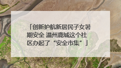 创新护航新居民子女暑期安全 温州鹿城这个社区办起了“安全市集”