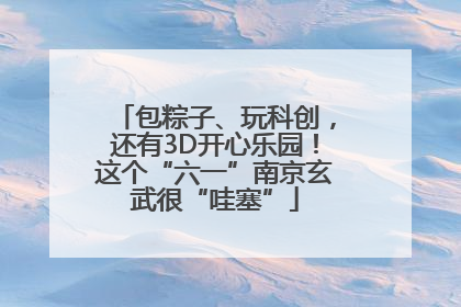 包粽子、玩科创，还有3D开心乐园！这个“六一”南京玄武很“哇塞”