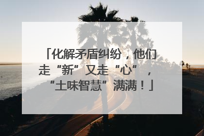 化解矛盾纠纷，他们走“新”又走“心”，“土味智慧”满满！