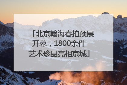 北京翰海春拍预展开幕，1800余件艺术珍品亮相京城
