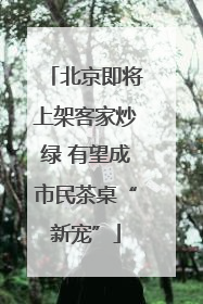 北京即将上架客家炒绿 有望成市民茶桌“新宠”