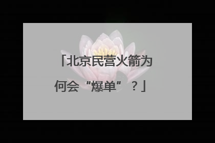 北京民营火箭为何会“爆单”？