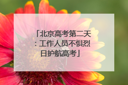 北京高考第二天：工作人员不惧烈日护航高考