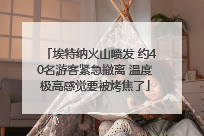 埃特纳火山喷发 约40名游客紧急撤离 温度极高感觉要被烤焦了