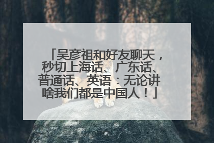 吴彦祖和好友聊天，秒切上海话、广东话、普通话、英语：无论讲啥我们都是中国人！