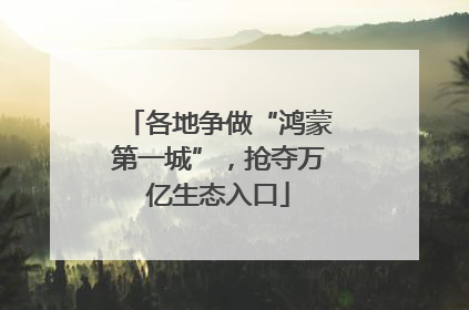 各地争做“鸿蒙第一城”，抢夺万亿生态入口