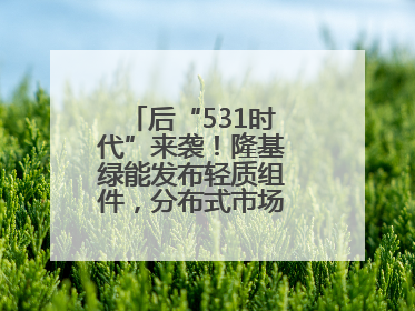 后“531时代”来袭！隆基绿能发布轻质组件，分布式市场后续会怎么走