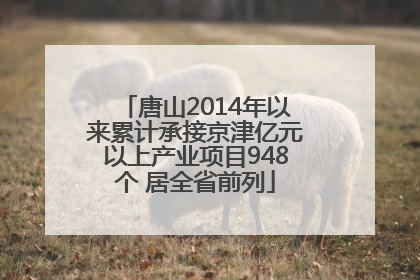 唐山2014年以来累计承接京津亿元以上产业项目948个 居全省前列
