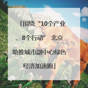 围绕“10个产业、8个行动” 北京助推城市副中心绿色经济加速跑