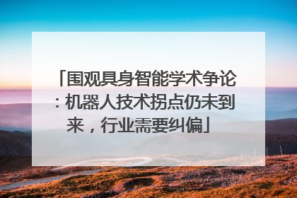 围观具身智能学术争论：机器人技术拐点仍未到来，行业需要纠偏
