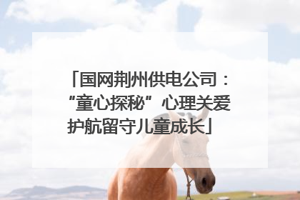 国网荆州供电公司：“童心探秘”心理关爱护航留守儿童成长