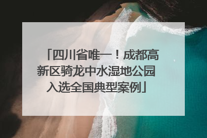 四川省唯一！成都高新区骑龙中水湿地公园入选全国典型案例