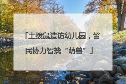 土拨鼠造访幼儿园，警民协力智擒“萌兽”