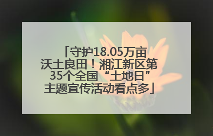守护18.05万亩沃土良田！湘江新区第35个全国“土地日”主题宣传活动看点多