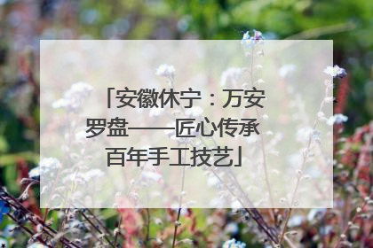 安徽休宁：万安罗盘——匠心传承百年手工技艺