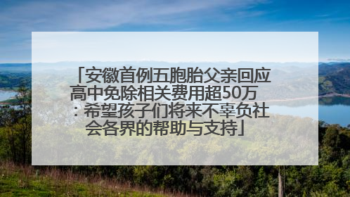 安徽首例五胞胎父亲回应高中免除相关费用超50万：希望孩子们将来不辜负社会各界的帮助与支持