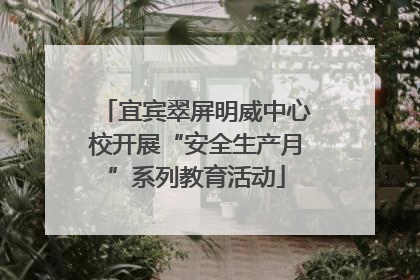 宜宾翠屏明威中心校开展“安全生产月”系列教育活动
