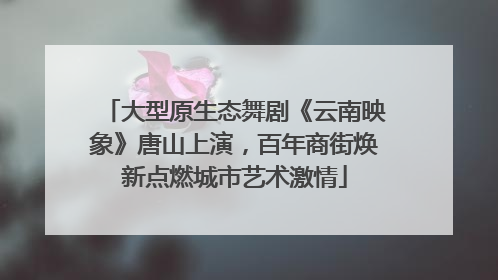大型原生态舞剧《云南映象》唐山上演，百年商街焕新点燃城市艺术激情