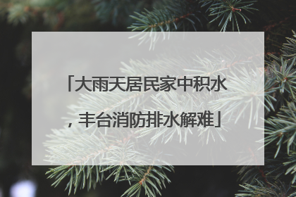大雨天居民家中积水，丰台消防排水解难