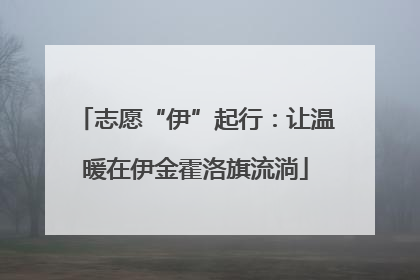 志愿“伊”起行：让温暖在伊金霍洛旗流淌