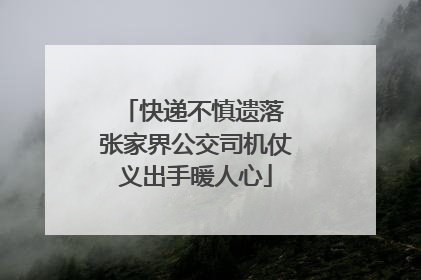 快递不慎遗落 张家界公交司机仗义出手暖人心