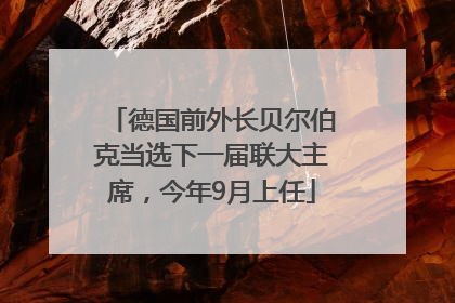 德国前外长贝尔伯克当选下一届联大主席，今年9月上任