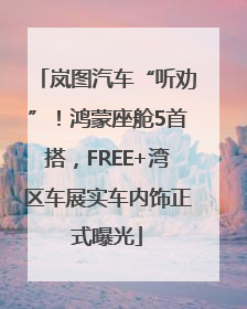 岚图汽车“听劝”！鸿蒙座舱5首搭，FREE+湾区车展实车内饰正式曝光