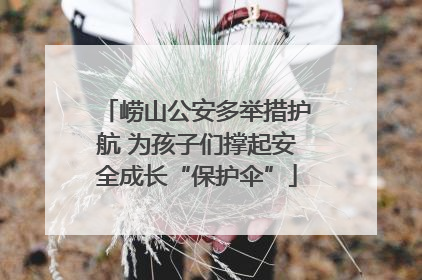 崂山公安多举措护航 为孩子们撑起安全成长“保护伞”