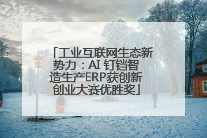 工业互联网生态新势力：AI 钉铛智造生产ERP获创新创业大赛优胜奖