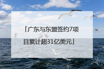 广东与东盟签约7项目累计超31亿美元