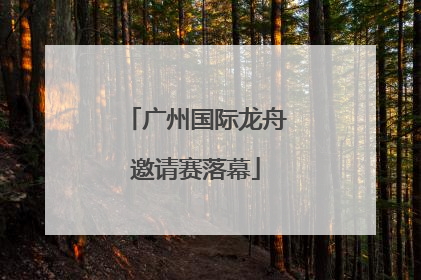 广州国际龙舟邀请赛落幕
