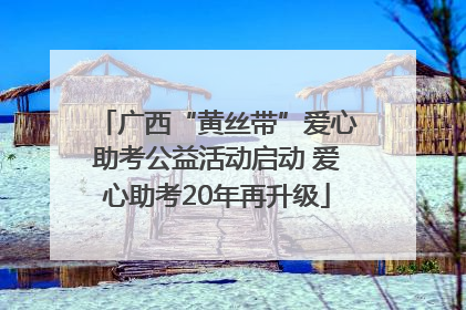 广西“黄丝带”爱心助考公益活动启动 爱心助考20年再升级