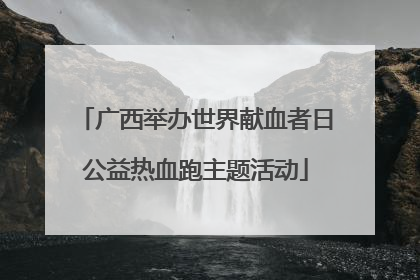 广西举办世界献血者日公益热血跑主题活动