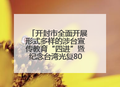 开封市全面开展形式多样的涉台宣传教育“四进”暨纪念台湾光复80周年图文展活动