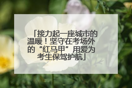 接力起一座城市的温暖！坚守在考场外的“红马甲”用爱为考生保驾护航