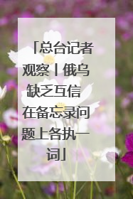 总台记者观察丨俄乌缺乏互信 在备忘录问题上各执一词