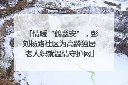 情暖“鹤耋安”，彭刘杨路社区为高龄独居老人织就温情守护网