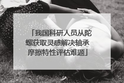 我国科研人员从陀螺获取灵感解决轴承摩擦特性评估难题