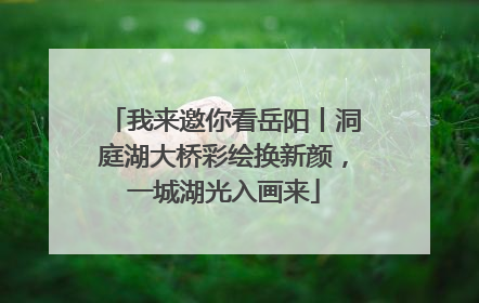 我来邀你看岳阳丨洞庭湖大桥彩绘换新颜，一城湖光入画来