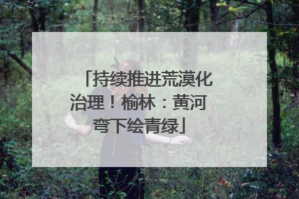持续推进荒漠化治理！榆林：黄河弯下绘青绿